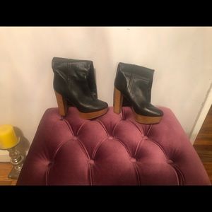 Zara Basic leather platform boots